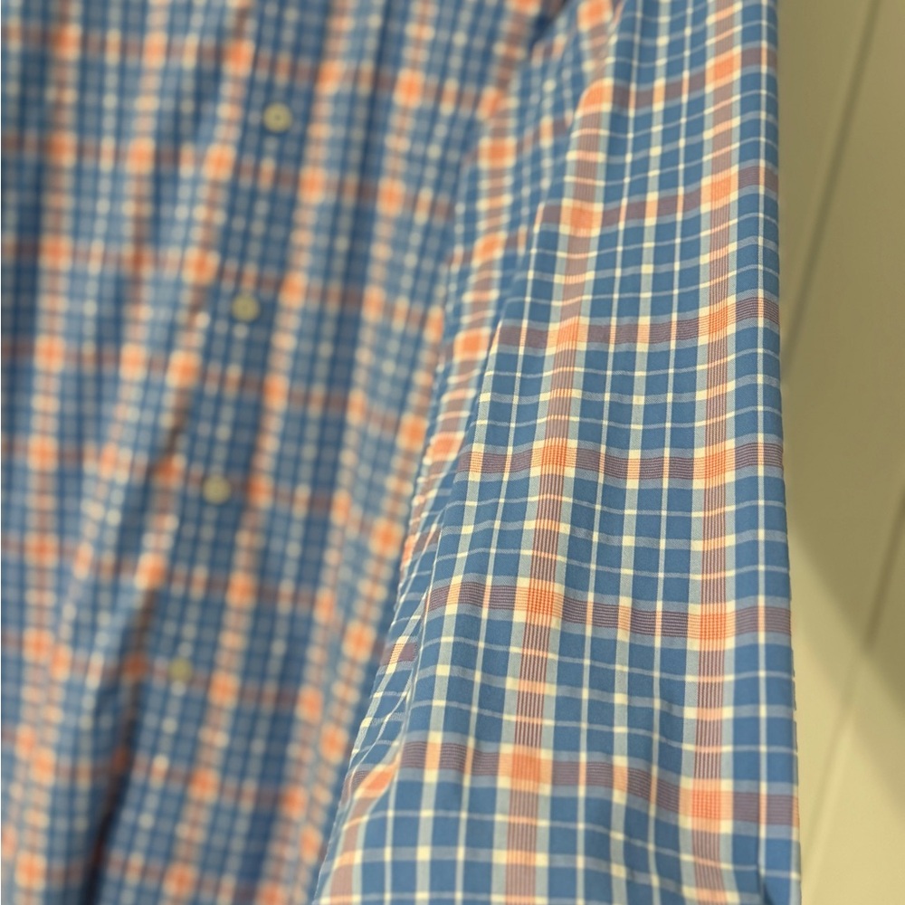 Southern Tide Blue and Pink Casual Button Down Shirt - Picture 5 of 7